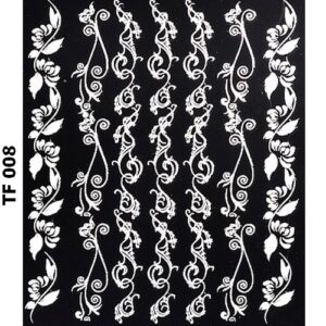 ALOHA 3D Stickers με ανάγλυφα Λευκά Λουλούδια & Φύλλα – TF 008