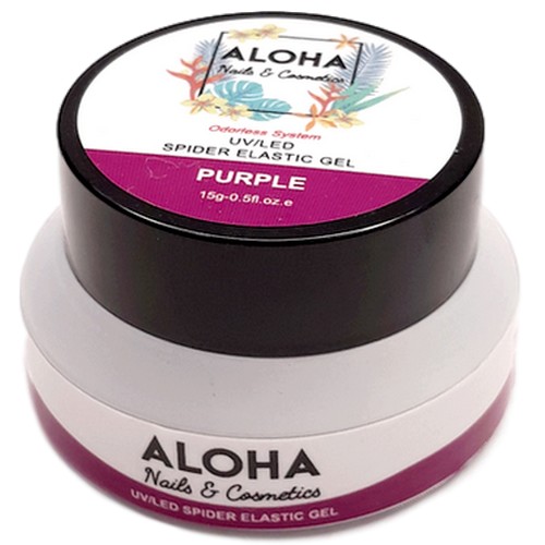 Aloha Nails & Cosmetics Spider Elastic Gel 15ml / Χρώμα: Μωβ