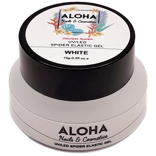 Aloha Nails & Cosmetics Spider Elastic Gel 15ml / Χρώμα: Λευκό