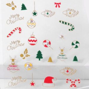 ALOHA Πολύχρωμα αυτοκόλλητα Χριστουγεννιάτικα Σχέδια Νυχιών – Νο 2