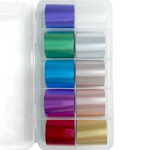 ColorExperts Κασετίνα 10τμχ Foil Stickers για σχέδια νυχιών – 2,5x100cm / Set 06
