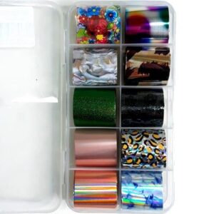 ColorExperts Κασετίνα 10τμχ Foil Stickers για σχέδια νυχιών – 2,5x100cm / Set 07
