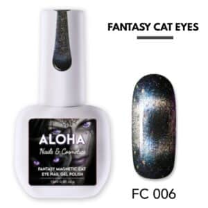 Aloha Μεταλλικό Ημιμόνιμο βερνίκι Fantasy Cat Eye 15ml / FC 006 - Μωβ Ανοιχτό