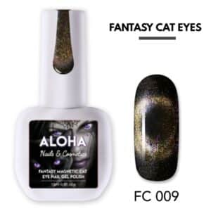 Aloha Μεταλλικό Ημιμόνιμο βερνίκι Fantasy Cat Eye 15ml / FC 009 - Μωβ-Μπρονζέ