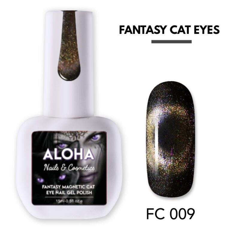 Aloha Μεταλλικό Ημιμόνιμο βερνίκι Fantasy Cat Eye 15ml / FC 009 - Μωβ-Μπρονζέ
