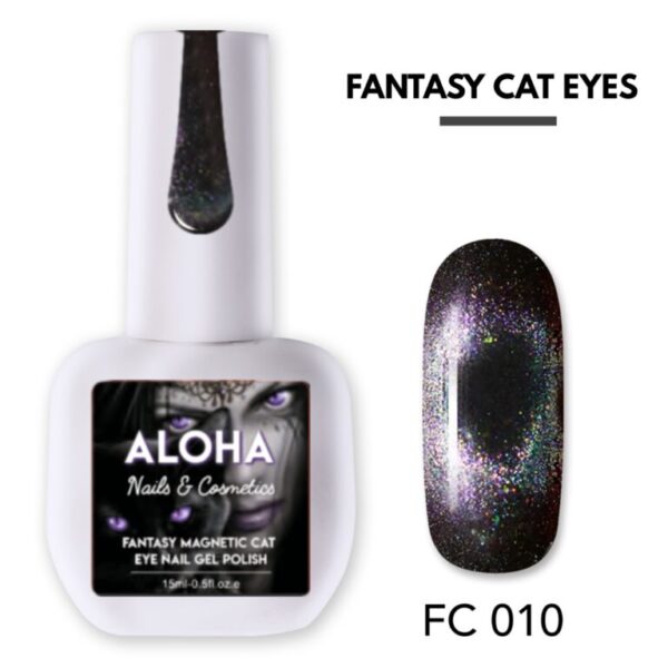 Aloha Metallic Semi-Permanent Nail Polish Fantasy Cat Eye 15ml / FC 010 - Ciel