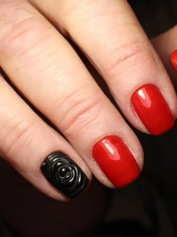 Μαύρα Νύχια - 50 Σχέδια Μανικιούρ nyxia mavra kokkina anaglifo