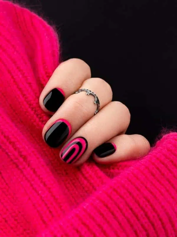 Μαύρα Νύχια - 50 Σχέδια Μανικιούρ nyxia mavro roz