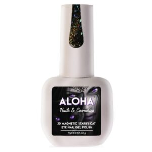 Aloha Semi-permanent polish Starry Cat Eye Double Effect 15ml / Gold