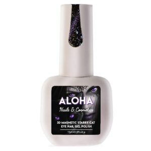 Aloha Ημιμόνιμο βερνίκι Starry Cat Eye Double Effect 15ml / Purple (Μπλε-μωβ)