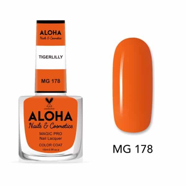 ALOHA Βερνίκι Νυχιών 10 ημερών με Gel Effect Χωρίς Λάμπα Magic Pro Nail Lacquer 15ml – MG 178