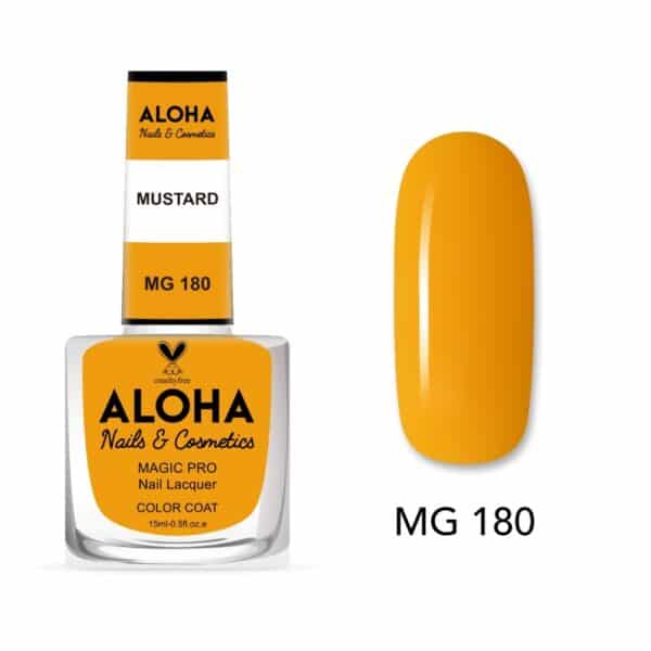 ALOHA Βερνίκι Νυχιών 10 ημερών με Gel Effect Χωρίς Λάμπα Magic Pro Nail Lacquer 15ml – MG 180