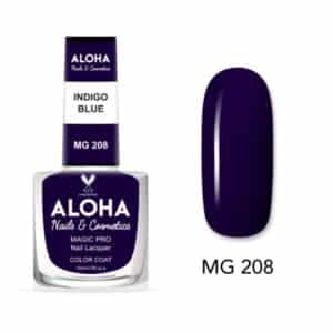ALOHA Βερνίκι Νυχιών 10 ημερών με Gel Effect Χωρίς Λάμπα Magic Pro Nail Lacquer 15ml – MG 208