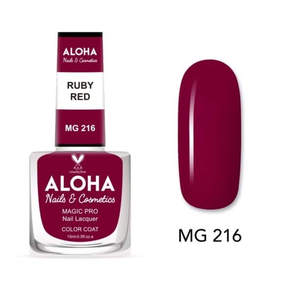 ALOHA Βερνίκι Νυχιών 10 ημερών με Gel Effect Χωρίς Λάμπα Magic Pro Nail Lacquer 15ml – MG 216