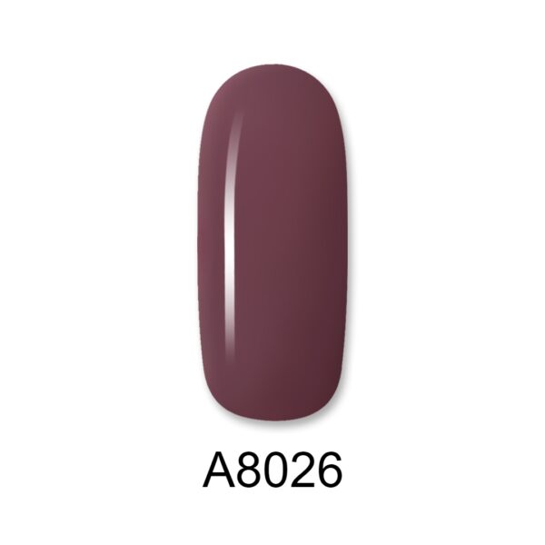 ALOHA Ημιμόνιμο βερνίκι 8ml – Color Coat A8026 / Χρώμα: Καφέ Μελιτζανί (Eggplant Brown)