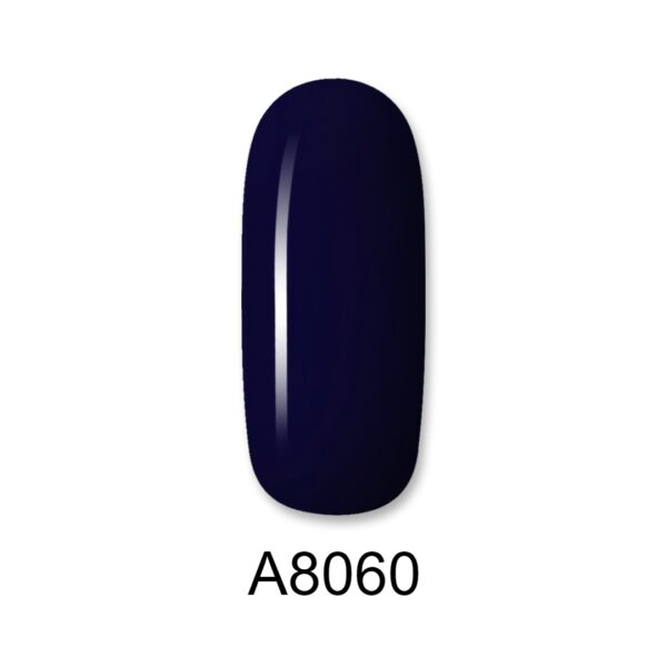 ALOHA Semi-permanent varnish 8ml – Color Coat A8060 / Color: Black-Blue (Blue-Black)