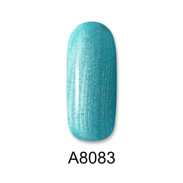 ALOHA Ημιμόνιμο βερνίκι 8ml – Color Coat A8083 / Χρώμα: Γαλαζο-πράσινο Περλέ (Pearl Blue Turqoise)
