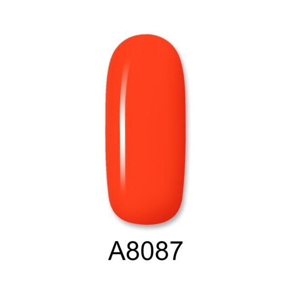 ALOHA Ημιμόνιμο βερνίκι 8ml – Color Coat A8087 / Χρώμα: Πορτοκαλο-κόκκινο Neon (Neon Orange Red)