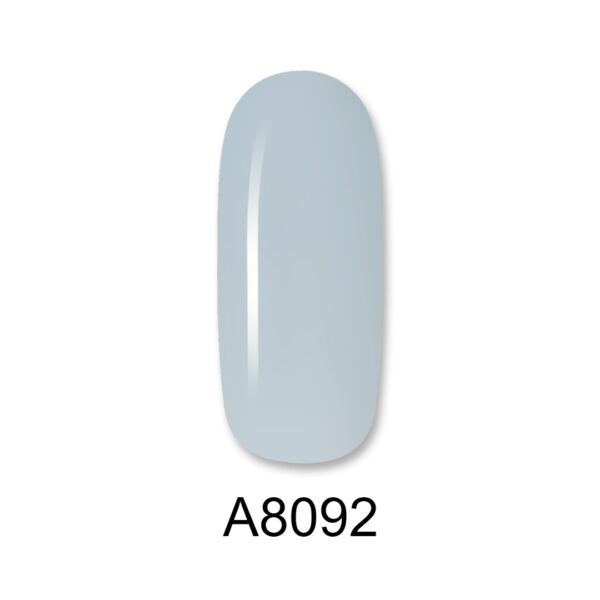 ALOHA Ημιμόνιμο βερνίκι 8ml – Color Coat A8092 / Χρώμα: Γκρι-σιέλ απαλό (Soft Blue-Gray)