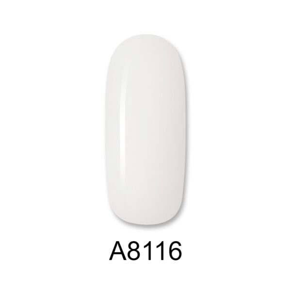 ALOHA Ημιμόνιμο βερνίκι 8ml – Color Coat A8116 / Χρώμα: Intense Milky White (Έντονο Γαλακτερό Γαλλικού)