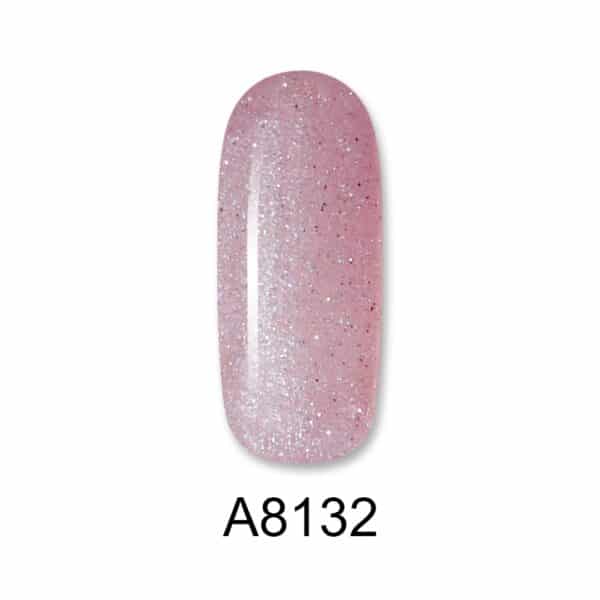 ALOHA Ημιμόνιμο βερνίκι 8ml – Color Coat A8132 / Χρώμα: Soft Pink Glitter (Απαλό ροζ Glitter)