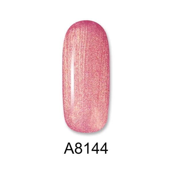 ALOHA Ημιμόνιμο βερνίκι 8ml – Color Coat A8144 / Χρώμα: Coral Pink Metallic (Ροζ Κοραλί Μεταλλικό)