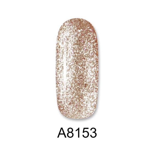ALOHA Ημιμόνιμο βερνίκι 8ml – Color Coat A8153 / Χρώμα: Bronze Glitter (Χάλκινο Glitter)