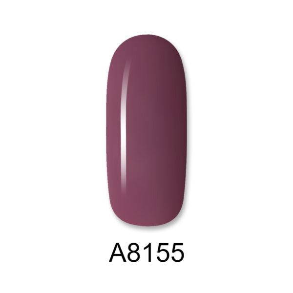 ALOHA Ημιμόνιμο βερνίκι 8ml – Color Coat A8155 / Χρώμα: Purple brown (Μωβ-Καφέ)