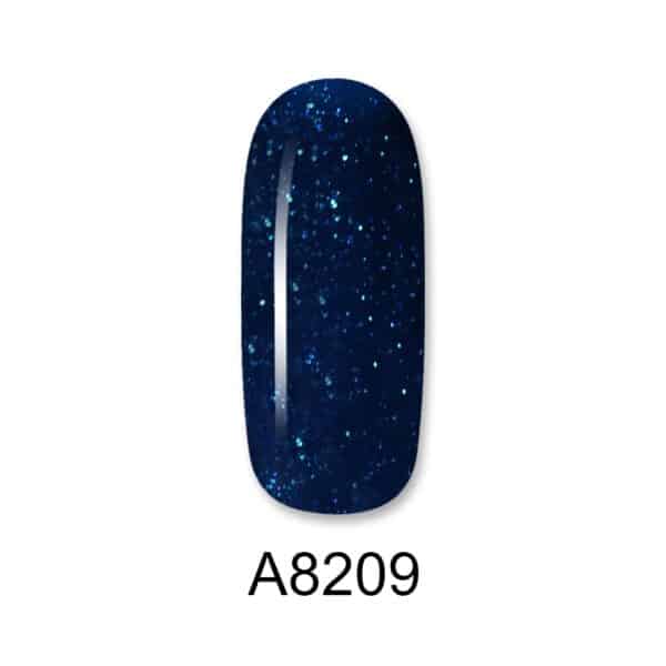 ALOHA Ημιμόνιμο βερνίκι 8ml – Color Coat A8209 / Χρώμα: Dark Blue with Shimmer (Σκούρο Μπλε με Shimmer)