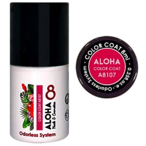 ALOHA Ημιμόνιμο βερνίκι 8ml – Color Coat A8107 / Χρώμα: Φραουλί (Strawberry)