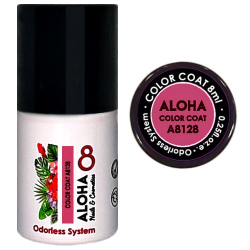 ALOHA Semi-permanent varnish 8ml – Color Coat A8128 / Color: Rose pastel