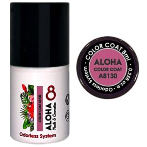 ALOHA Ημιμόνιμο βερνίκι 8ml – Color Coat A8130 / Χρώμα: Cover Pink (Σκούρο Nude-Ροζ)