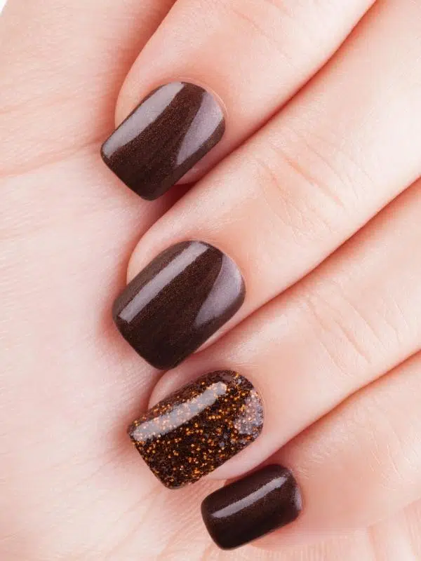 Φθινοπωρινά Νύχια - 44 Σχέδια & Χρώματα Μανικιούρ φθινοπωρινό κοντά νύχια