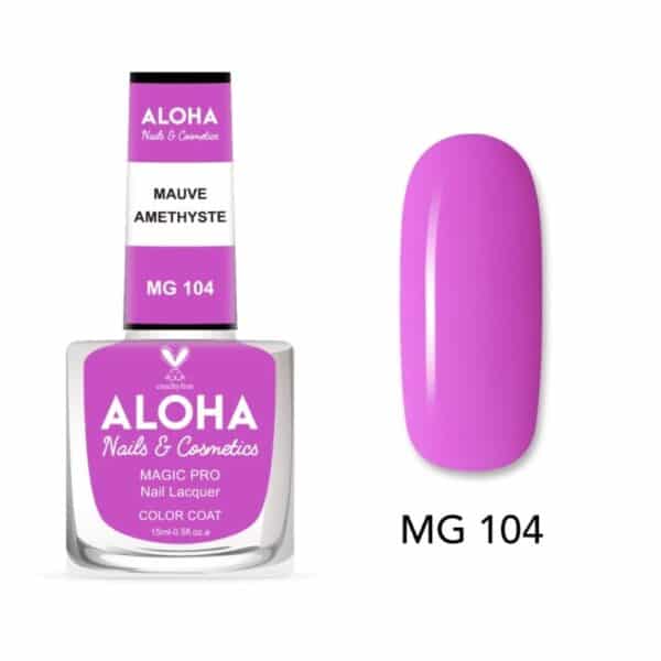 ALOHA Βερνίκι Νυχιών 10 ημερών με Gel Effect Χωρίς Λάμπα Magic Pro Nail Lacquer 15ml – MG 104