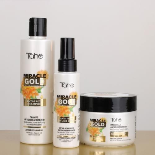 TAHE ANTI-FRIZZ MIRACLE GOLD THICK HAIR MASK – ΜΑΣΚΑ ΓΙΑ ΧΟΝΤΡΑ ΜΑΛΛΙΑ 300ML