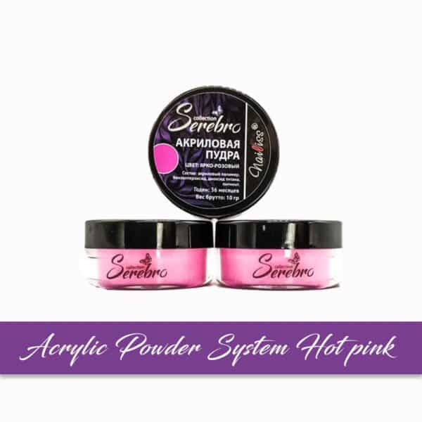 Serebro Acrylic Powder System Hot Pink 10gr