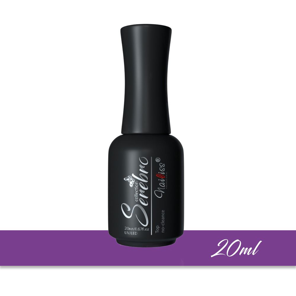Serebro Top Coat Gloss "Without Sticky Layer" 20ml