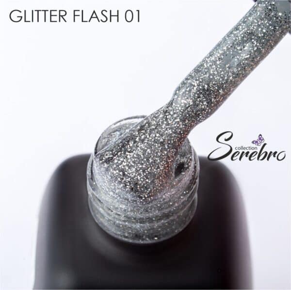 Serebro Ημιμόνιμο Βερνίκι Reflective Νο1 Glitter Flash 11ml