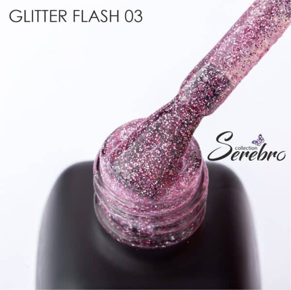 Serebro Ημιμόνιμο Βερνίκι Reflective Νο3 Glitter Flash 11ml