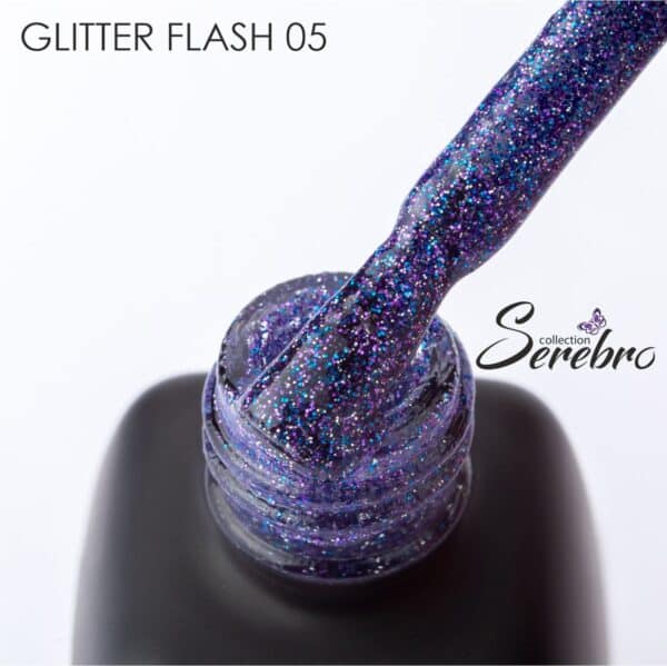 Serebro Ημιμόνιμο Βερνίκι Reflective Νο5 Glitter Flash 11ml