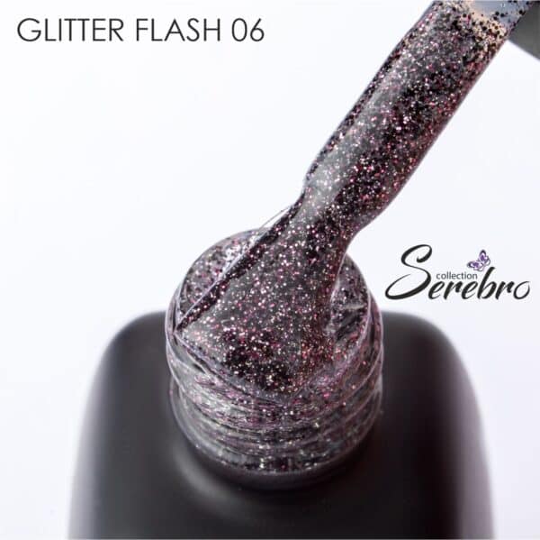 Serebro Ημιμόνιμο Βερνίκι Reflective Νο6 Glitter Flash 11ml