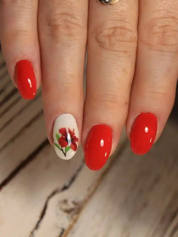 Νύχια Πάσχα 2023 - 30 Σχέδια Ιδέες kokkina nyxia pasxa me louloudi min