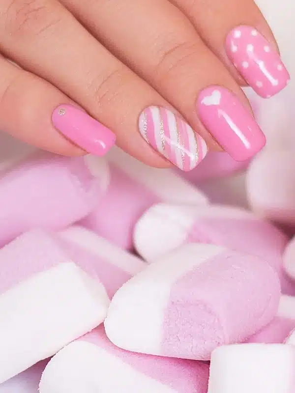 Ροζ Νύχια 50 Σχέδια nyxia dantela poua roz min