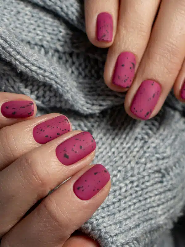 Νύχια Λιλά 20 Σχέδια Lila mat manicure