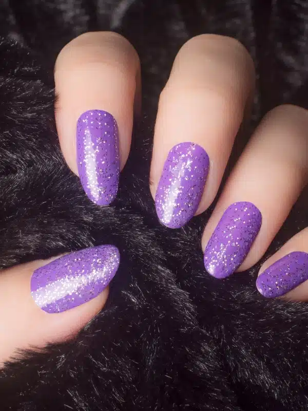 Νύχια Λιλά 20 Σχέδια Nyxia lila makria mytera strass