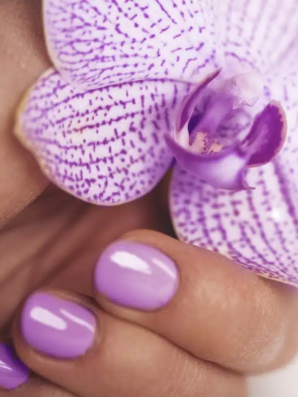 Νύχια Λιλά 20 Σχέδια Nyxia lila oval konta