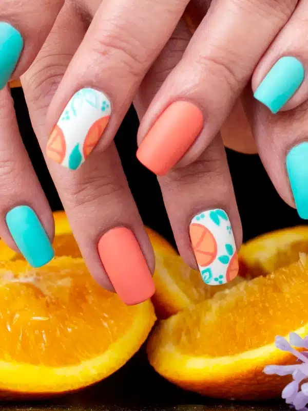 Καλοκαιρινά Νύχια kalokairino manicure somon tirkouaz